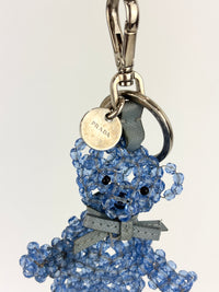 1ARD30 Bear Keychain Beaded Blue - Glampot
