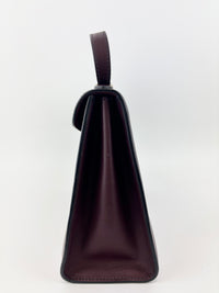 Dioraddict Top Handle Bag in Burgundy Calfskin with Gold-Tone Hardware