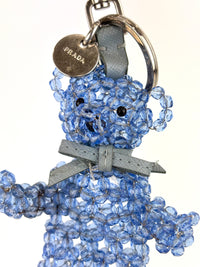 1ARD30 Bear Keychain Beaded Blue - Glampot