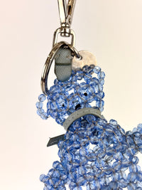 1ARD30 Bear Keychain Beaded Blue - Glampot