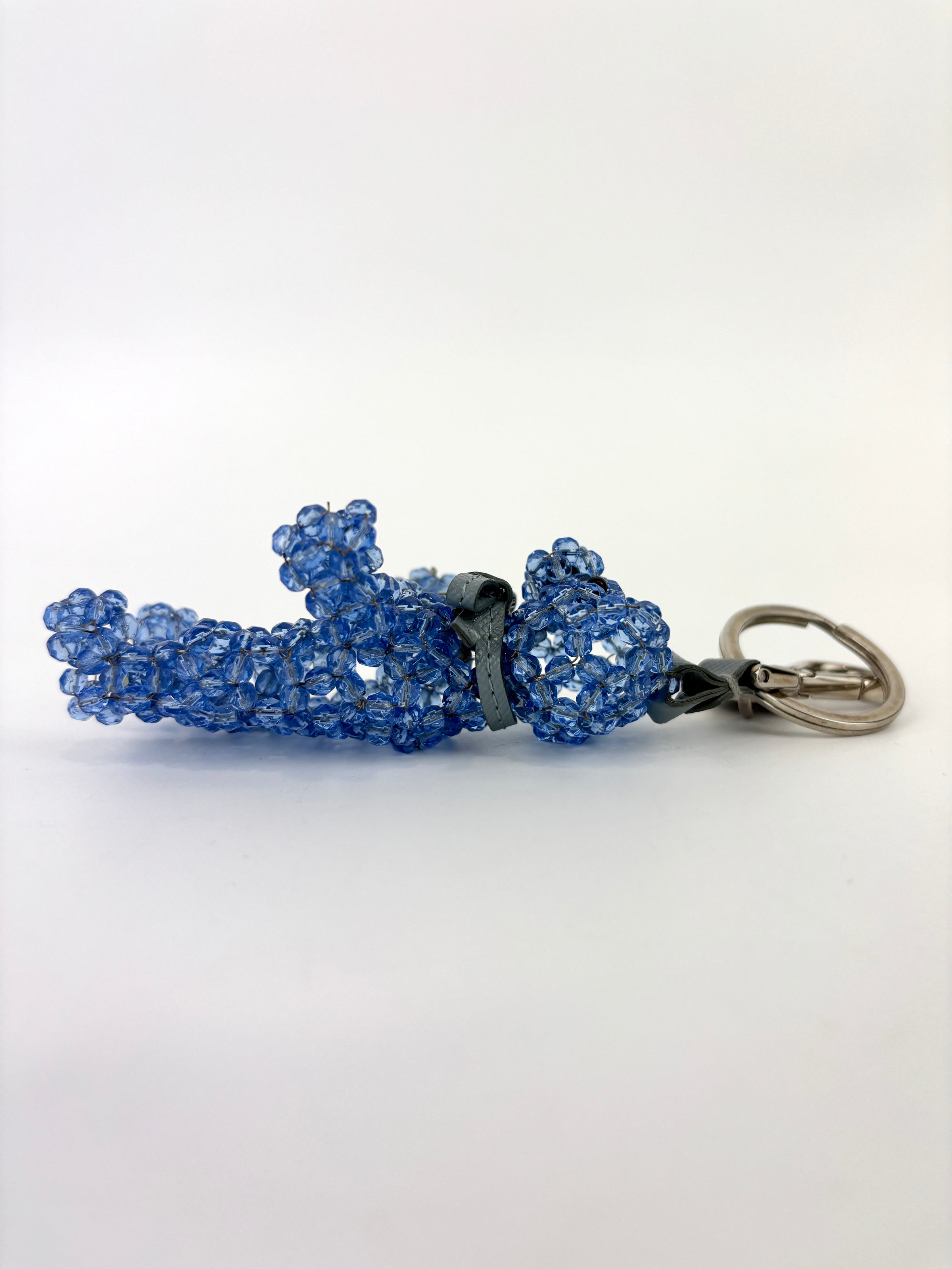 1ARD30 Bear Keychain Beaded Blue - Glampot