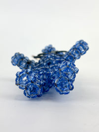 1ARD30 Bear Keychain Beaded Blue - Glampot