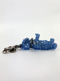 1ARD30 Bear Keychain Beaded Blue - Glampot