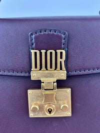 Dioraddict Top Handle Bag in Burgundy Calfskin with Gold-Tone Hardware