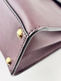 Dioraddict Top Handle Bag in Burgundy Calfskin with Gold-Tone Hardware