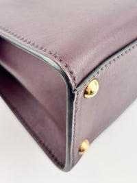 Dioraddict Top Handle Bag in Burgundy Calfskin with Gold-Tone Hardware