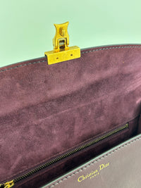 Dioraddict Top Handle Bag in Burgundy Calfskin with Gold-Tone Hardware