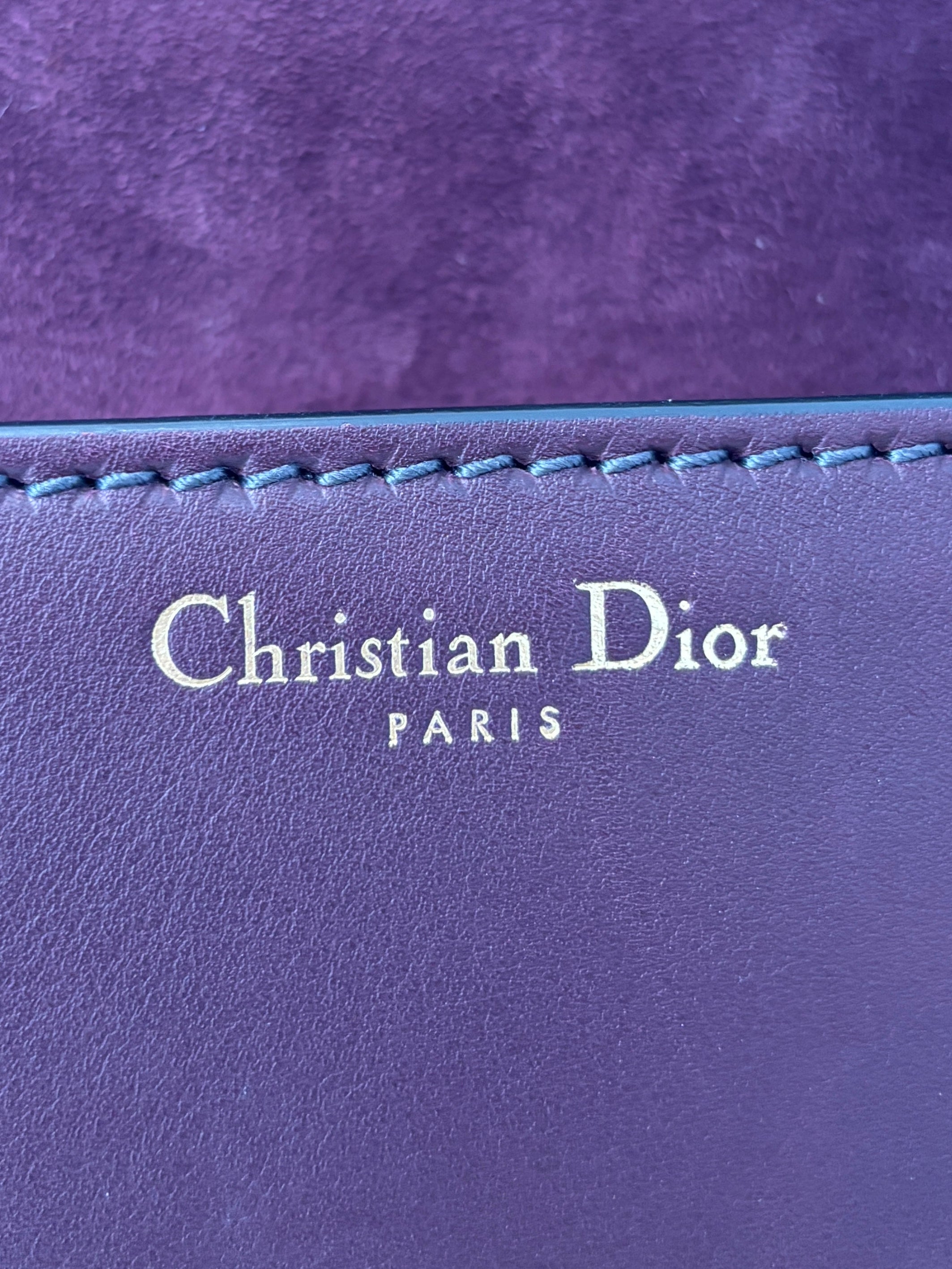 Dioraddict Top Handle Bag in Burgundy Calfskin with Gold-Tone Hardware