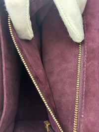 Dioraddict Top Handle Bag in Burgundy Calfskin with Gold-Tone Hardware