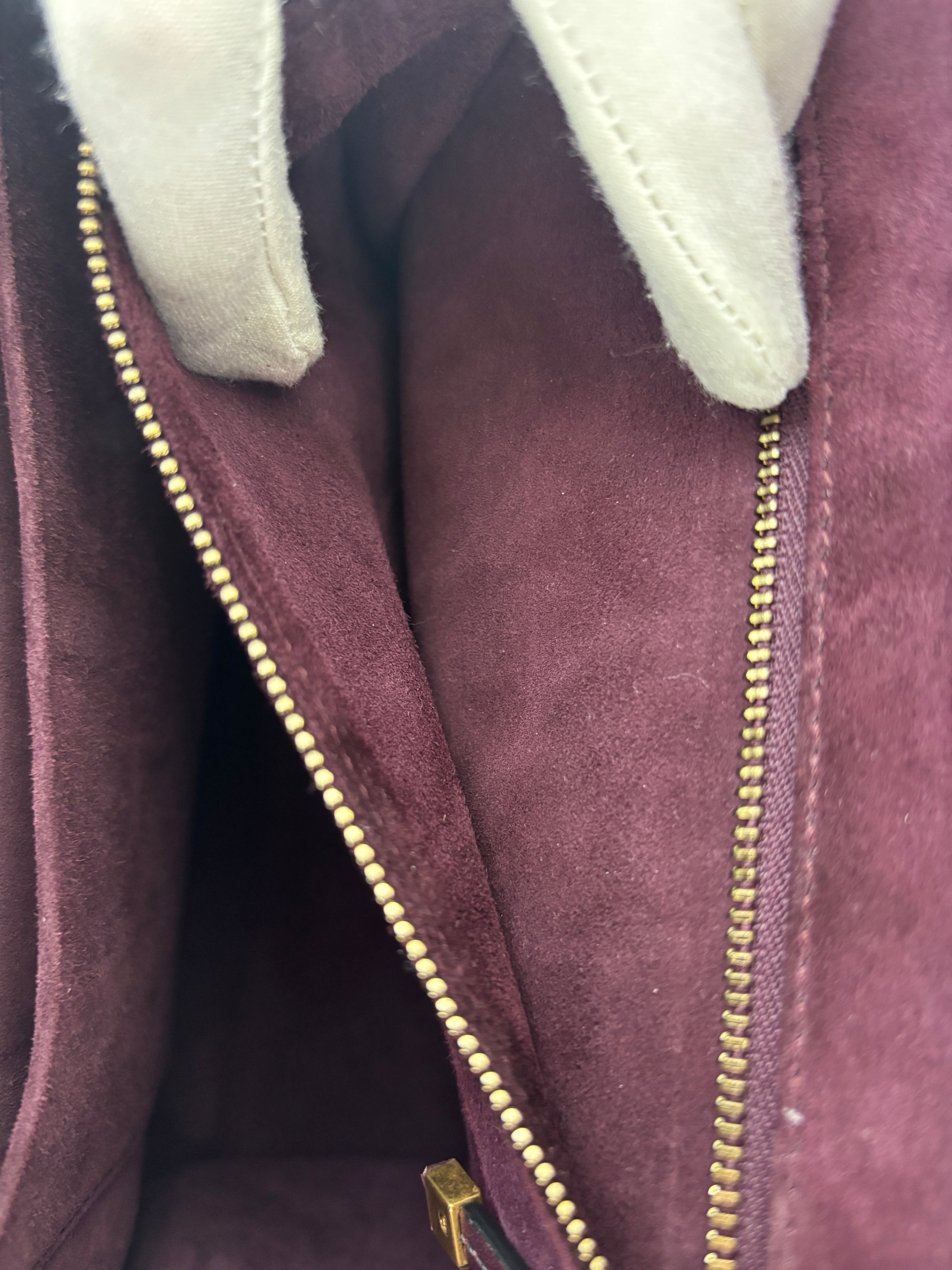 Dioraddict Top Handle Bag in Burgundy Calfskin with Gold-Tone Hardware