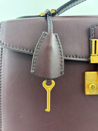 Dioraddict Top Handle Bag in Burgundy Calfskin with Gold-Tone Hardware