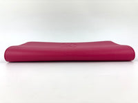 Large Leather Belle de Jour Clutch in Dark Pink - Glampot