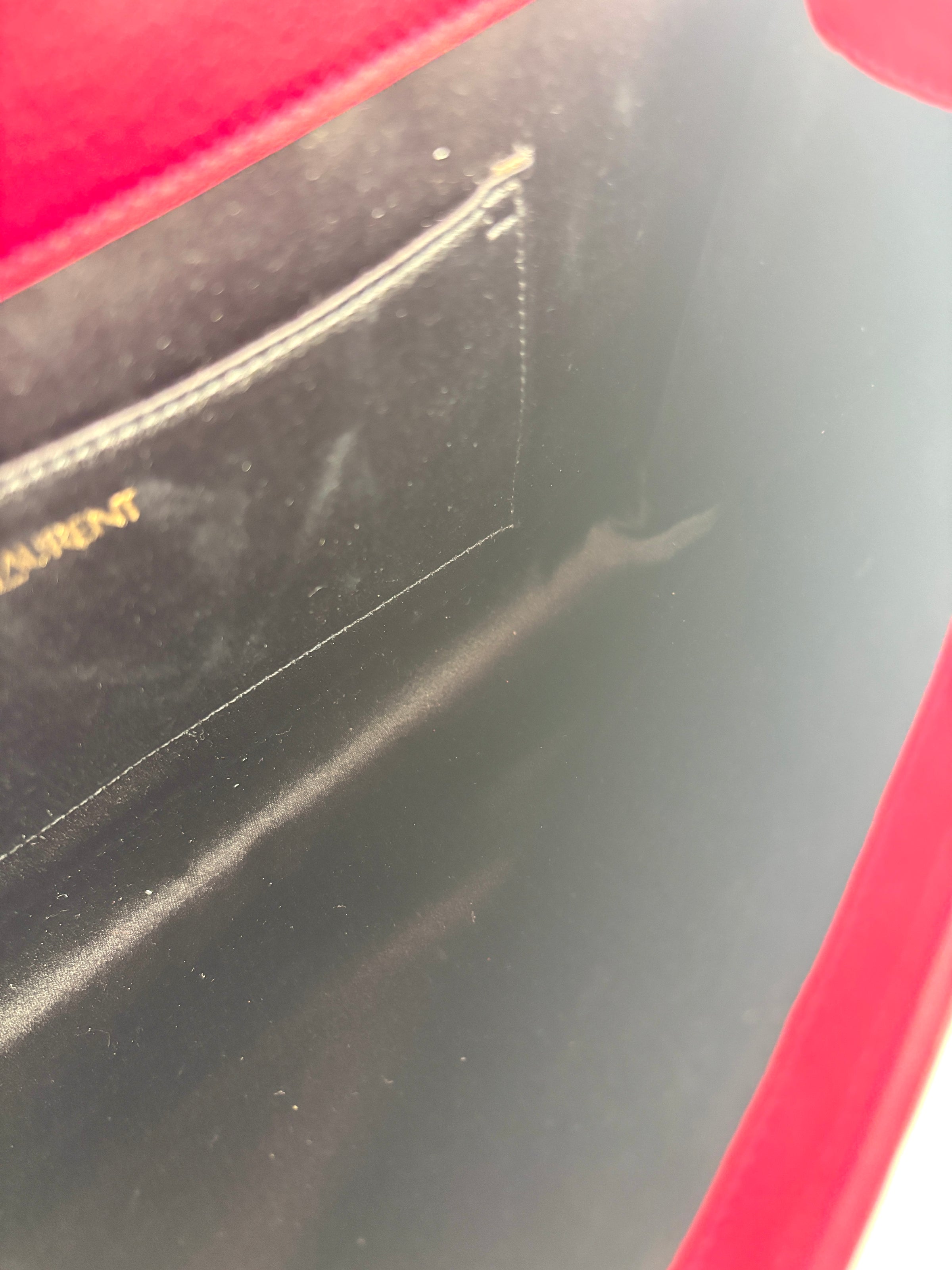 Large Leather Belle de Jour Clutch in Dark Pink - Glampot