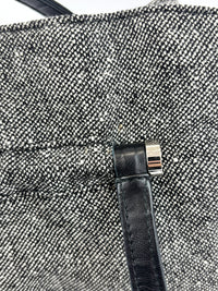 Vintage Marl Wool Shoulder Tote in Grey