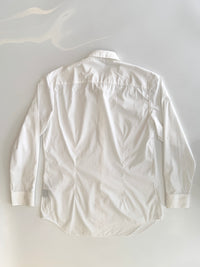 White Baroque Embroidered Collars Shirt Size 41 - Glampot