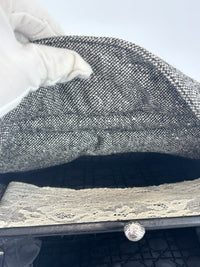 Vintage Marl Wool Shoulder Tote in Grey