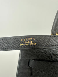 Kelly 28 Sellier Black Epsom GHW