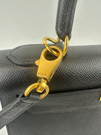 Kelly 28 Sellier Black Epsom GHW