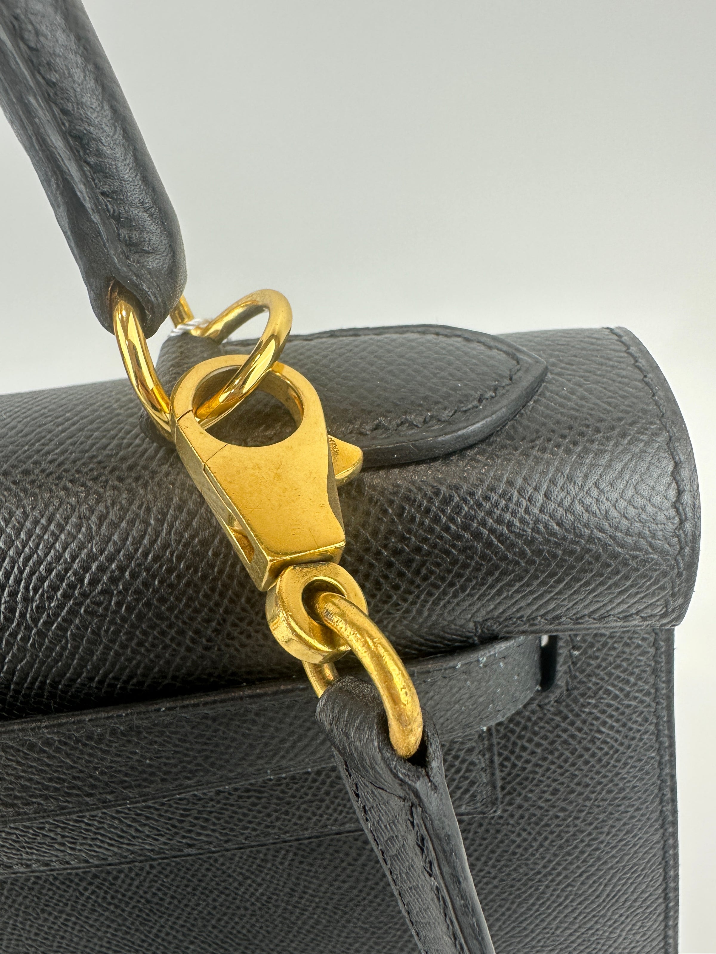 Kelly 28 Sellier Black Epsom GHW