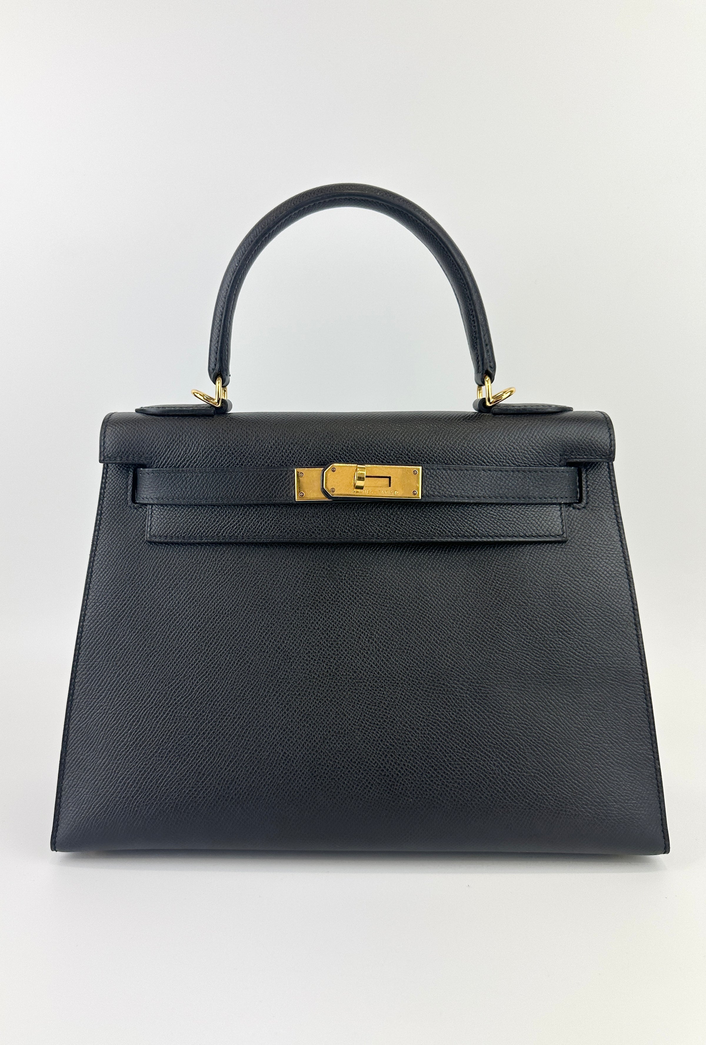 Kelly 28 Sellier Black Epsom GHW