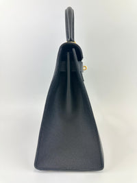 Kelly 28 Sellier Black Epsom GHW