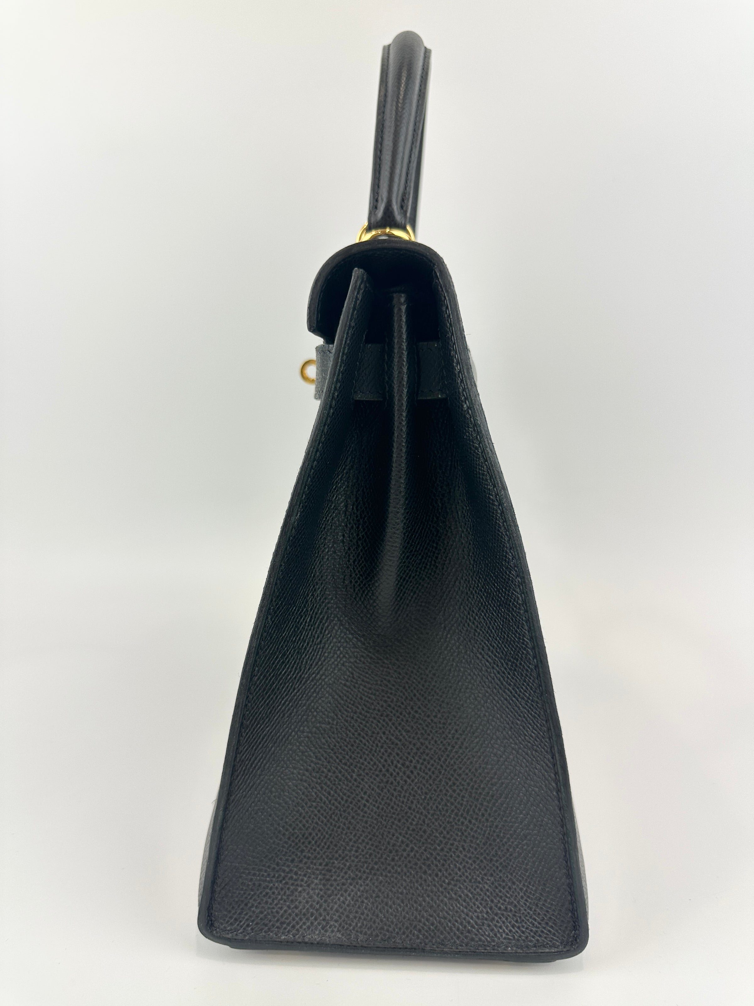 Kelly 28 Sellier Black Epsom GHW