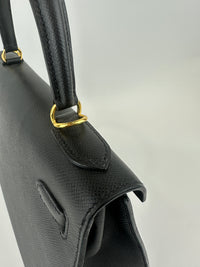 Kelly 28 Sellier Black Epsom GHW