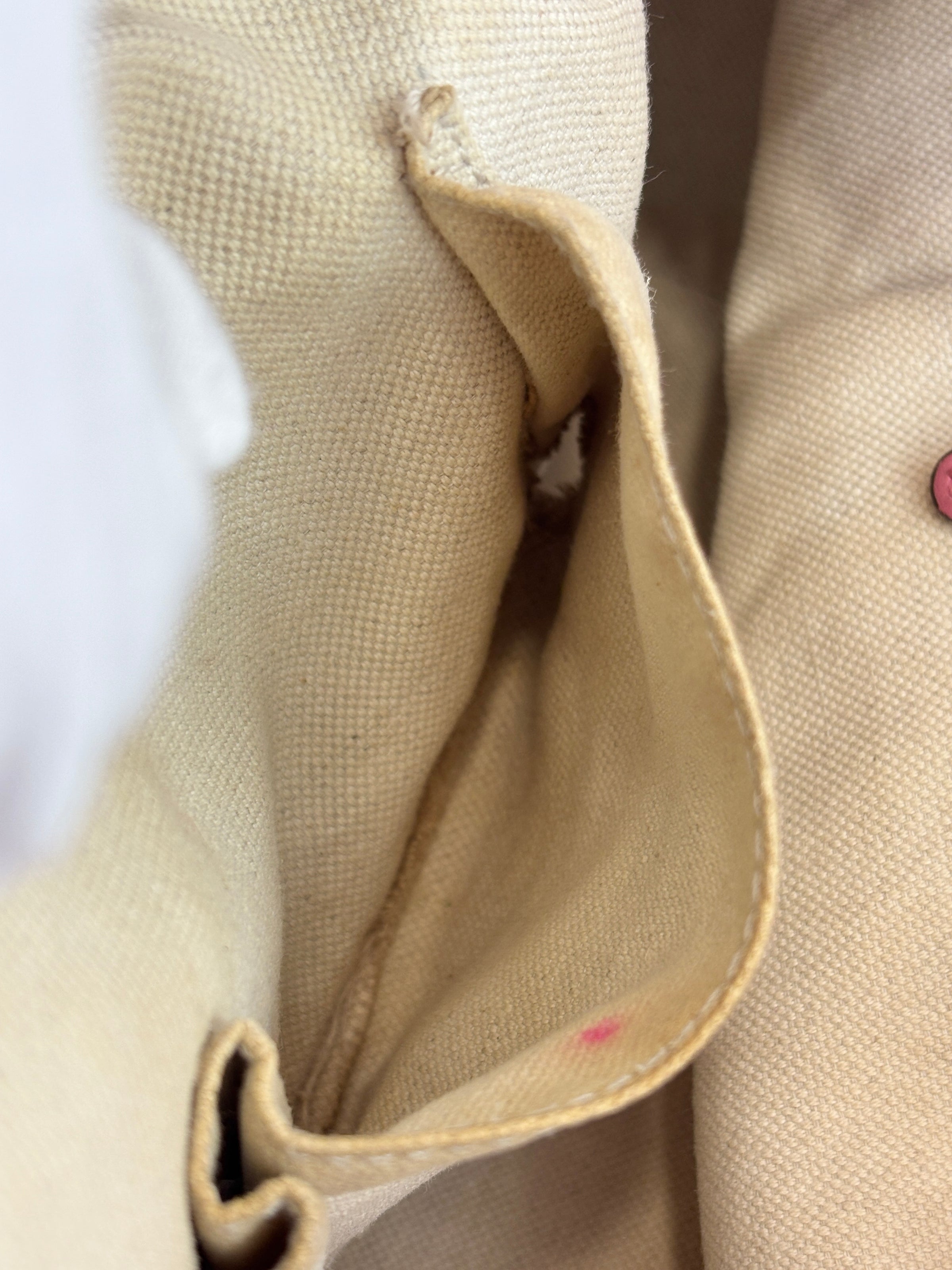 Craft Denim Tote Bag in Blue / Pink