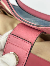 Craft Denim Tote Bag in Blue / Pink