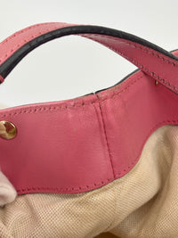 Craft Denim Tote Bag in Blue / Pink