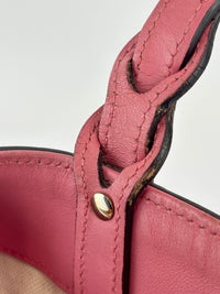 Craft Denim Tote Bag in Blue / Pink