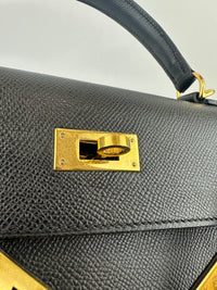 Kelly 28 Sellier Black Epsom GHW