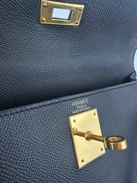 Kelly 28 Sellier Black Epsom GHW