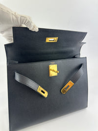 Kelly 28 Sellier Black Epsom GHW