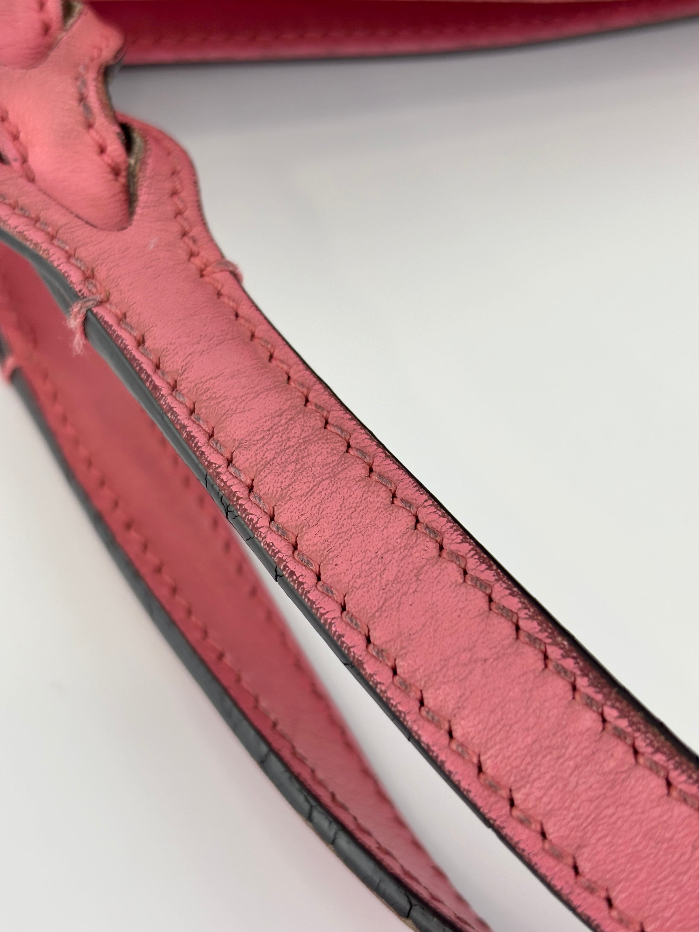 Craft Denim Tote Bag in Blue / Pink