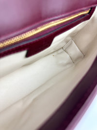 Burgundy Quilted Leather GG Marmont Small Matelasse Shoulder Bag