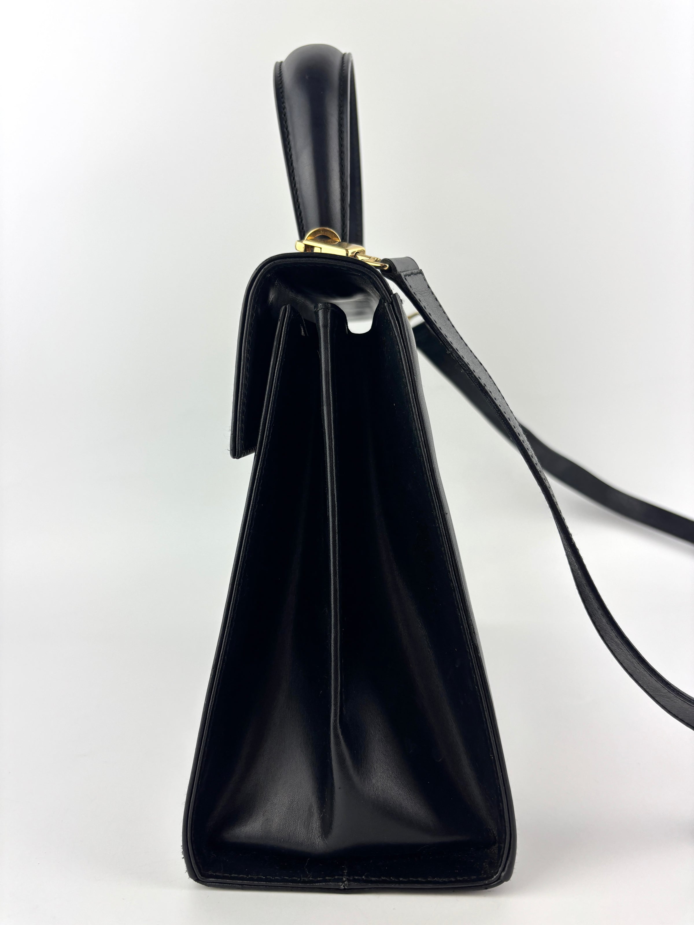 Gancini Top Handle Bag in Black