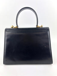 Gancini Top Handle Bag in Black