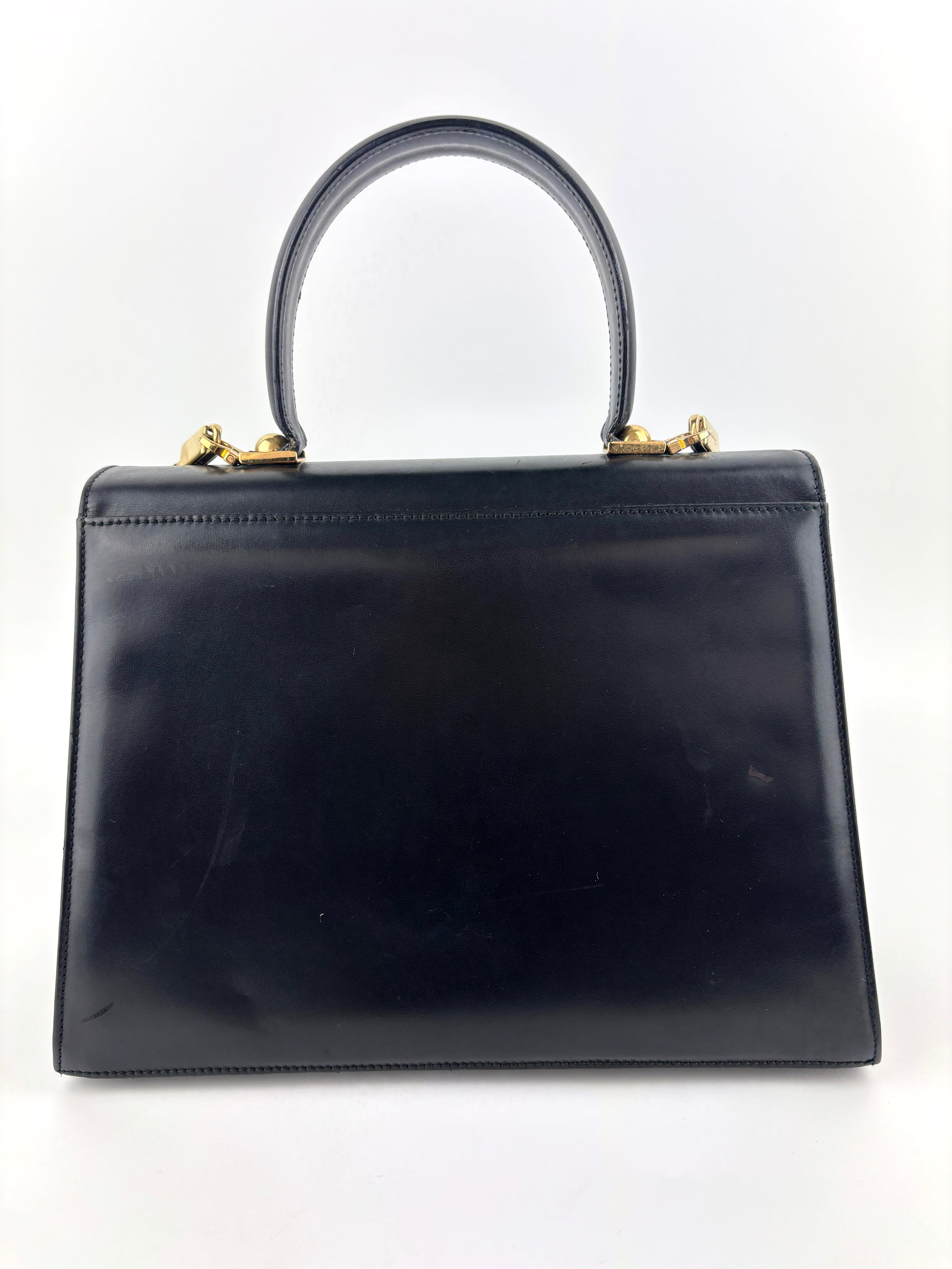 Gancini Top Handle Bag in Black