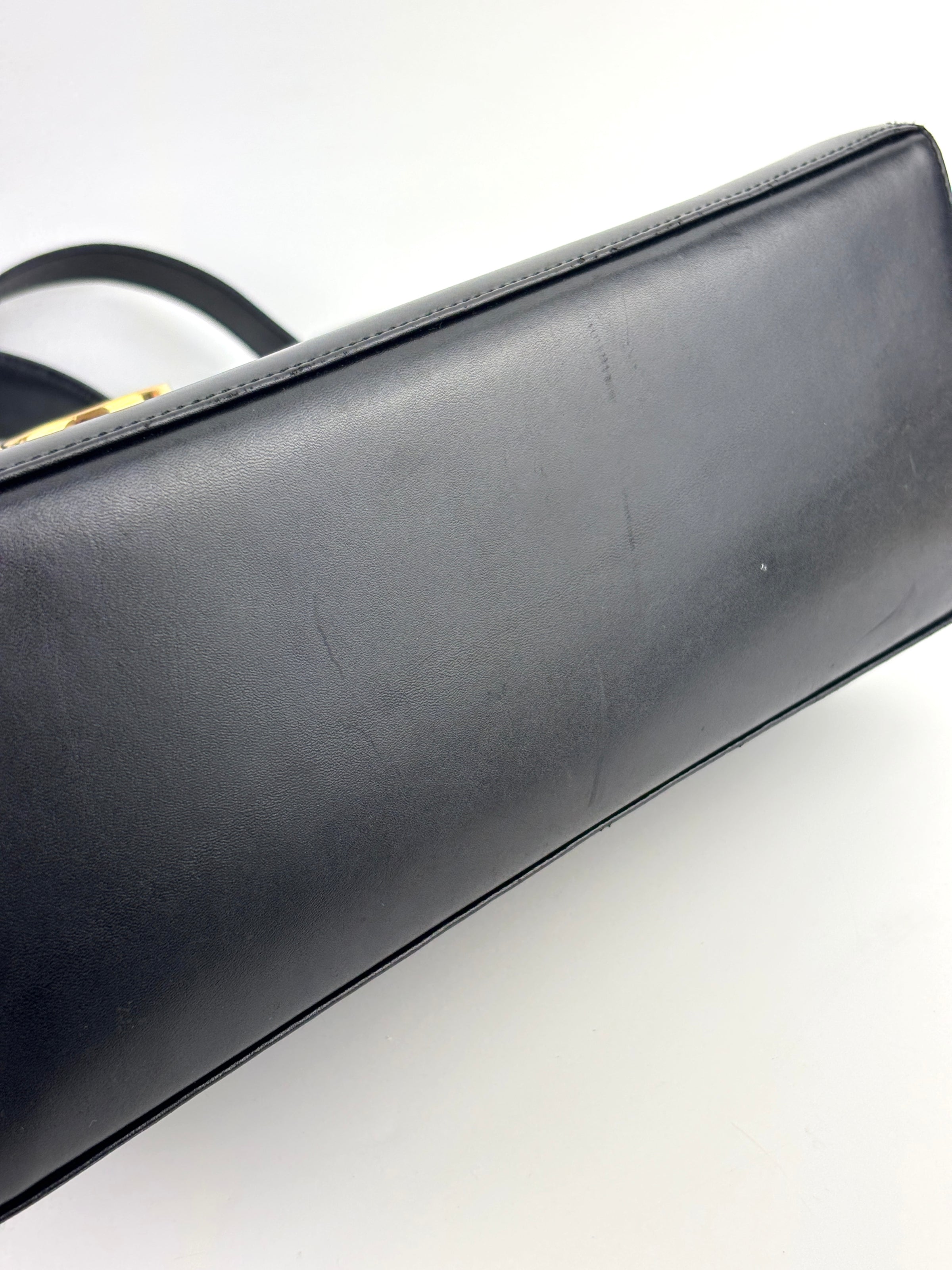 Gancini Top Handle Bag in Black
