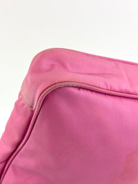 Tessuto Nylon Zip Front Sling Bag Pink