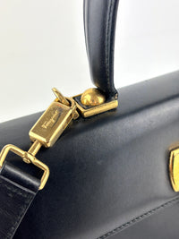 Gancini Top Handle Bag in Black