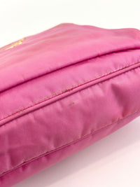 Tessuto Nylon Zip Front Sling Bag Pink