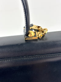 Gancini Top Handle Bag in Black