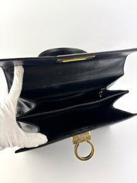 Gancini Top Handle Bag in Black