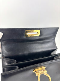 Gancini Top Handle Bag in Black