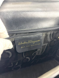Gancini Top Handle Bag in Black