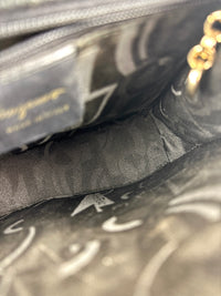 Gancini Top Handle Bag in Black