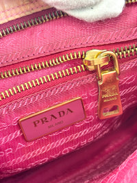 Tessuto Nylon Zip Front Sling Bag Pink