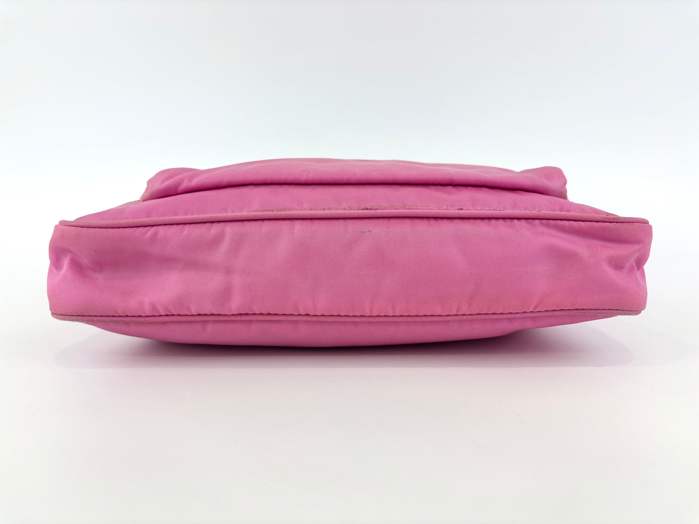 Tessuto Nylon Zip Front Sling Bag Pink